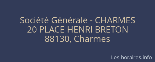 Société Générale - CHARMES 