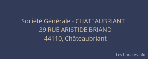 Société Générale - CHATEAUBRIANT 