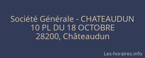 Société Générale - CHATEAUDUN 