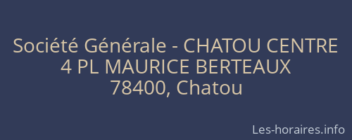 Société Générale - CHATOU CENTRE 