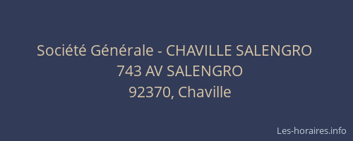 Société Générale - CHAVILLE SALENGRO 