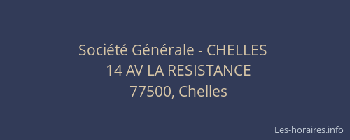 Société Générale - CHELLES 