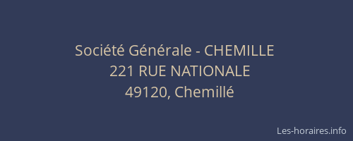 Société Générale - CHEMILLE 