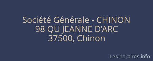 Société Générale - CHINON 