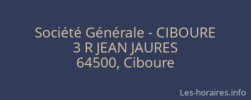 Société Générale - CIBOURE 