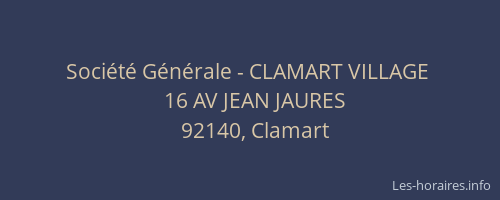 Société Générale - CLAMART VILLAGE 