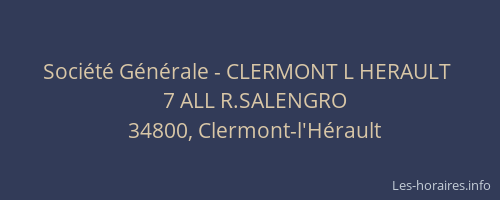 Société Générale - CLERMONT L HERAULT 