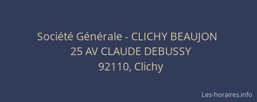 Société Générale - CLICHY BEAUJON 