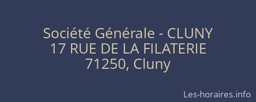 Société Générale - CLUNY 