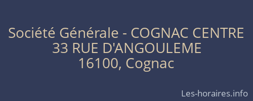 Société Générale - COGNAC CENTRE 