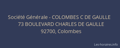 Société Générale - COLOMBES C DE GAULLE 