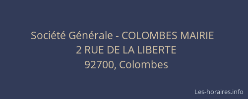 Société Générale - COLOMBES MAIRIE 