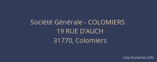 Société Générale - COLOMIERS 