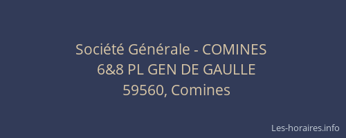 Société Générale - COMINES 