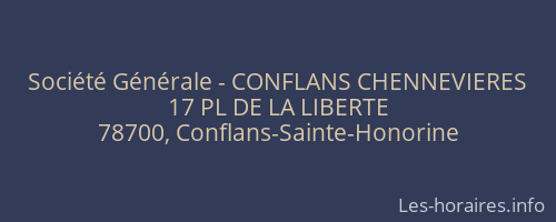 Société Générale - CONFLANS CHENNEVIERES 