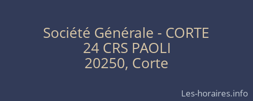 Société Générale - CORTE 