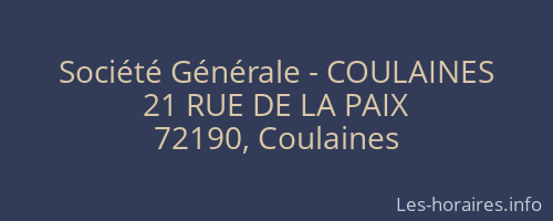 Société Générale - COULAINES 