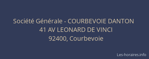 Société Générale - COURBEVOIE DANTON 