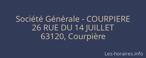 Société Générale - COURPIERE 
