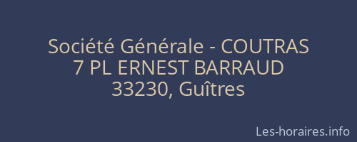 Société Générale - COUTRAS 