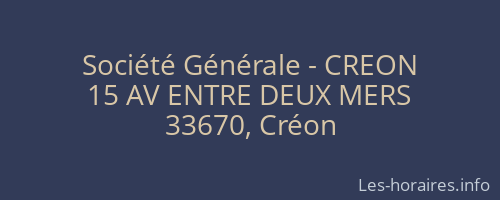 Société Générale - CREON 