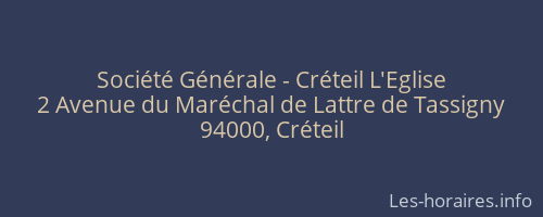 Société Générale - Créteil L'Eglise