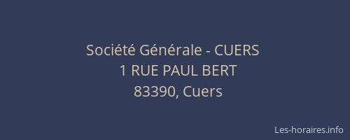 Société Générale - CUERS 