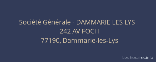Société Générale - DAMMARIE LES LYS 