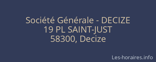 Société Générale - DECIZE 