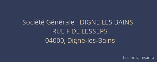 Société Générale - DIGNE LES BAINS 