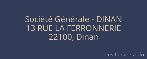 Société Générale - DINAN 