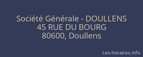 Société Générale - DOULLENS 
