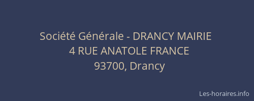 Société Générale - DRANCY MAIRIE 