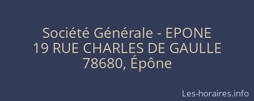 Société Générale - EPONE 