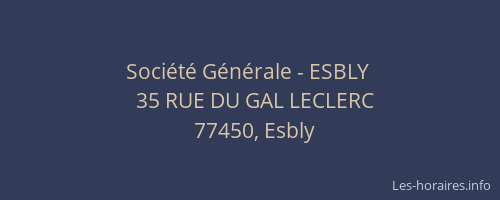 Société Générale - ESBLY 