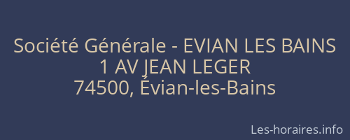 Société Générale - EVIAN LES BAINS 