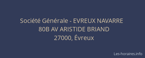 Société Générale - EVREUX NAVARRE 
