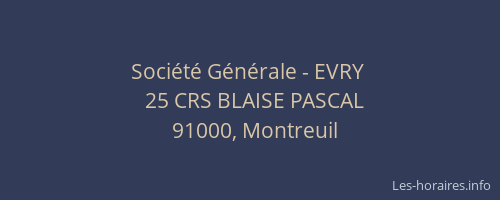 Société Générale - EVRY 