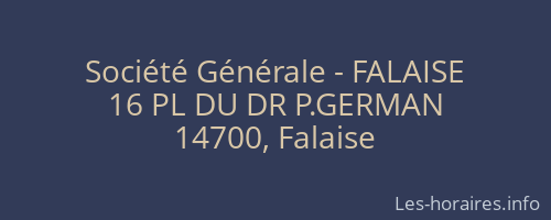Société Générale - FALAISE 