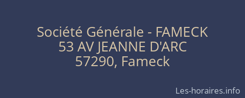Société Générale - FAMECK 