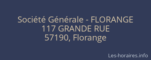 Société Générale - FLORANGE 