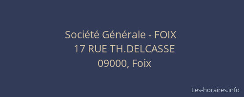 Société Générale - FOIX 