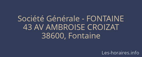 Société Générale - FONTAINE 