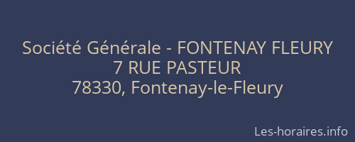 Société Générale - FONTENAY FLEURY 