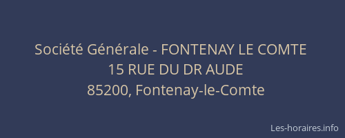 Société Générale - FONTENAY LE COMTE 