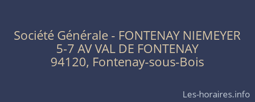 Société Générale - FONTENAY NIEMEYER 