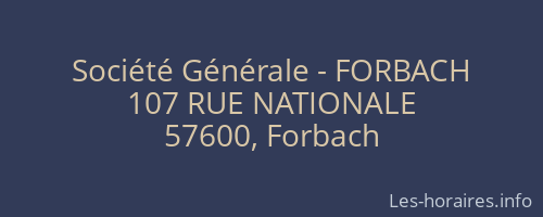 Société Générale - FORBACH 