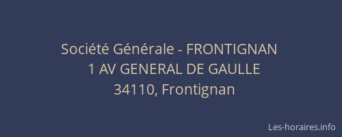 Société Générale - FRONTIGNAN 