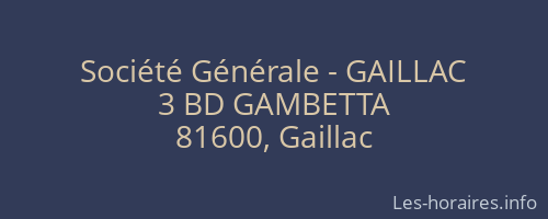 Société Générale - GAILLAC 