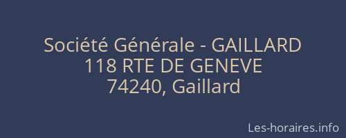 Société Générale - GAILLARD 